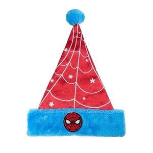 NWT. MARVEL Spider-Man Santa Hat with Blue Trim